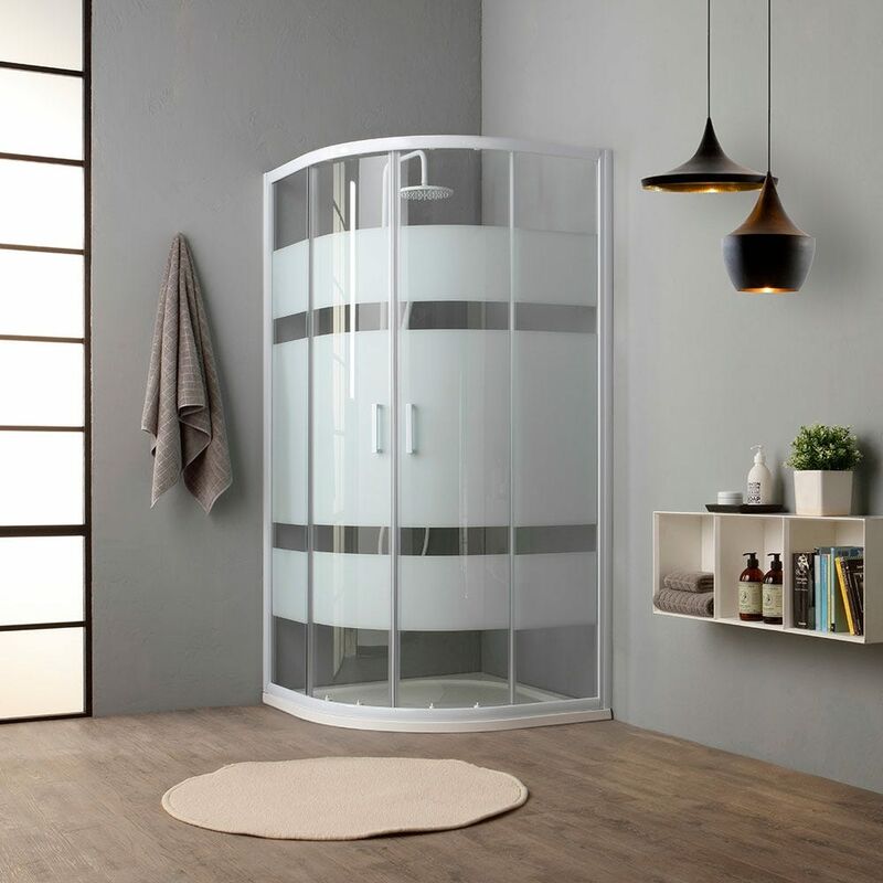 foto del prodotto box semicircolare per doccia 80 cm cristallo serigrafato venere
