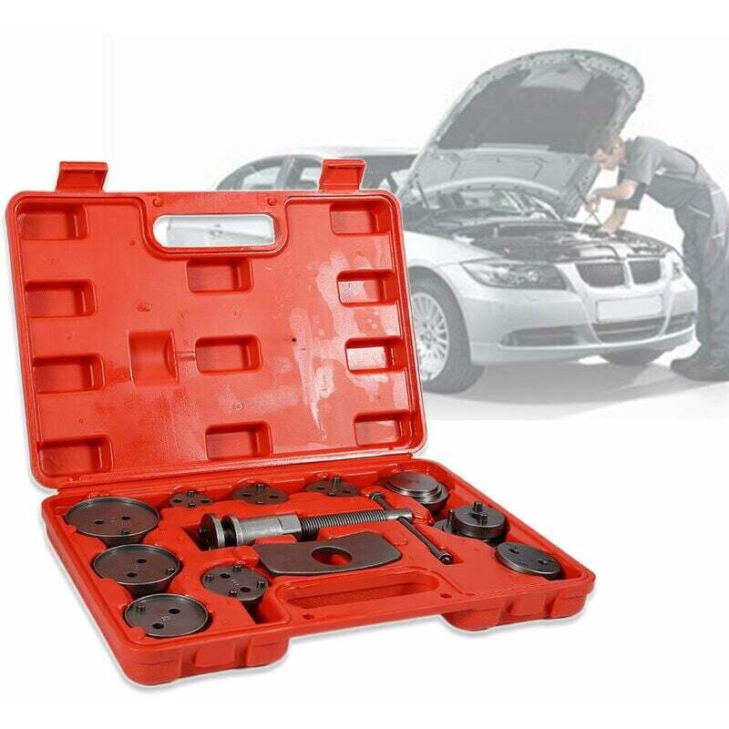 foto del prodotto box set spingipistone pinza freno kit attrezzi 13 pezzi rosso