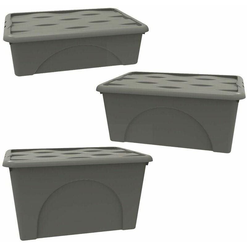 foto del prodotto box storage con ruote e coperchio salvaspazio per armadio casa cambio stagione scatola contenitore cesto biancheria indumenti misura 2 storage 60