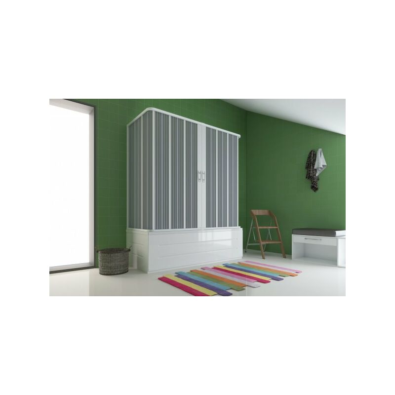 foto del prodotto box vasca 3 lati a soffietto angolare in pvc 70x170x70 cm refote dolphin