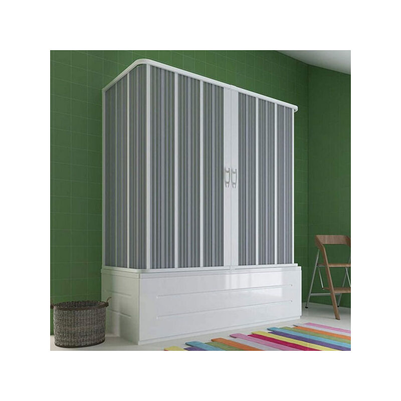 foto del prodotto box vasca con apertura scorrevole tre lati in pvc