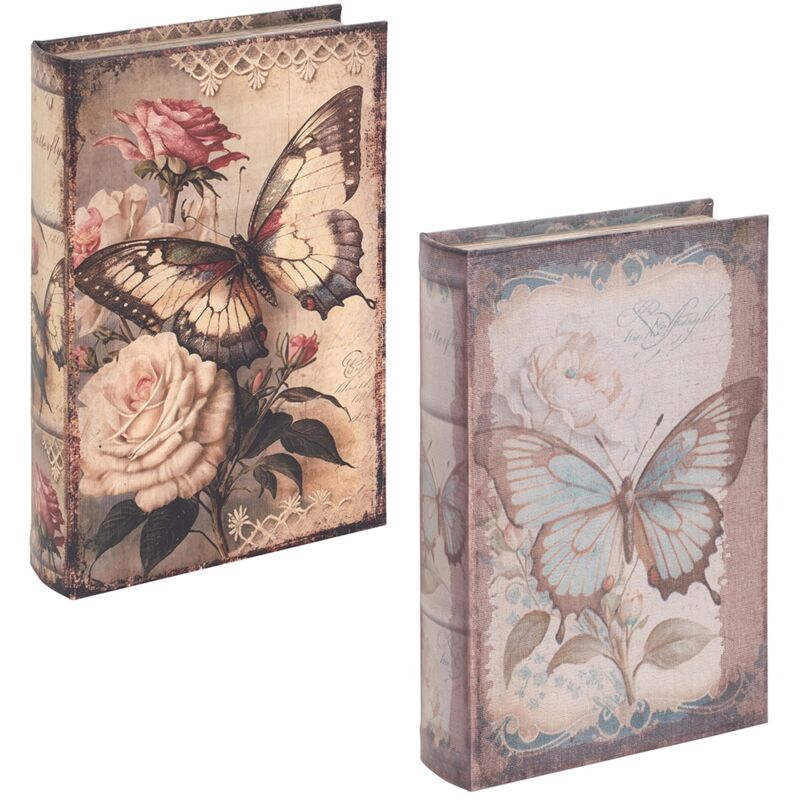 foto del prodotto boxas set 2 unit box libro scatole di libri marroni rettangolari 26x17x5cm signes grimalt