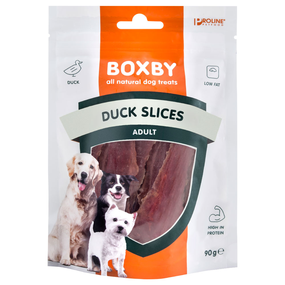 foto del prodotto boxby adult slice all anatra snack per cani 90 g