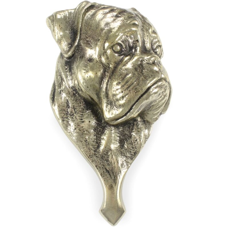 immagine 0 del prodotto boxer, boxer i un batacchio a forma di testa di cane, un batacchio in ottone, una decorazione retr per porte di art dog
