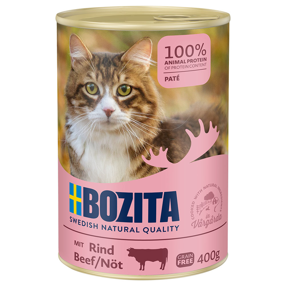 foto del prodotto bozita 6 x 400 g alimento umido per gatti salmone pat 