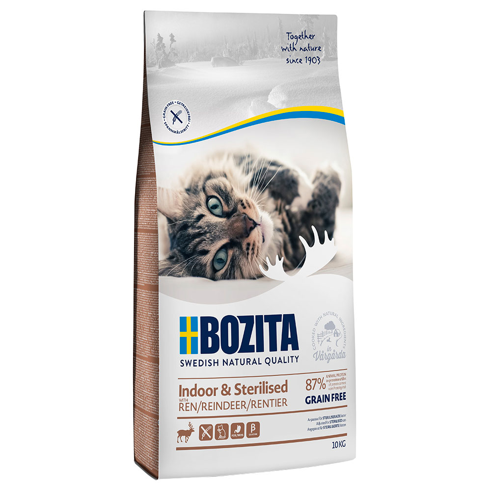 foto del prodotto bozita indoor sterilised renna senza cereali 10 kg