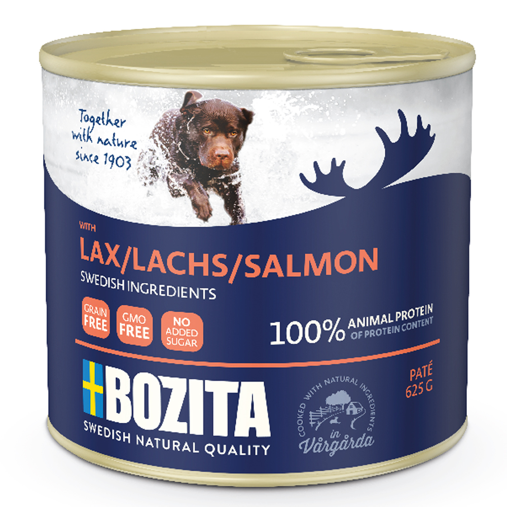 foto del prodotto bozita pat 12 x 625 g alimento umido per cani - salmone