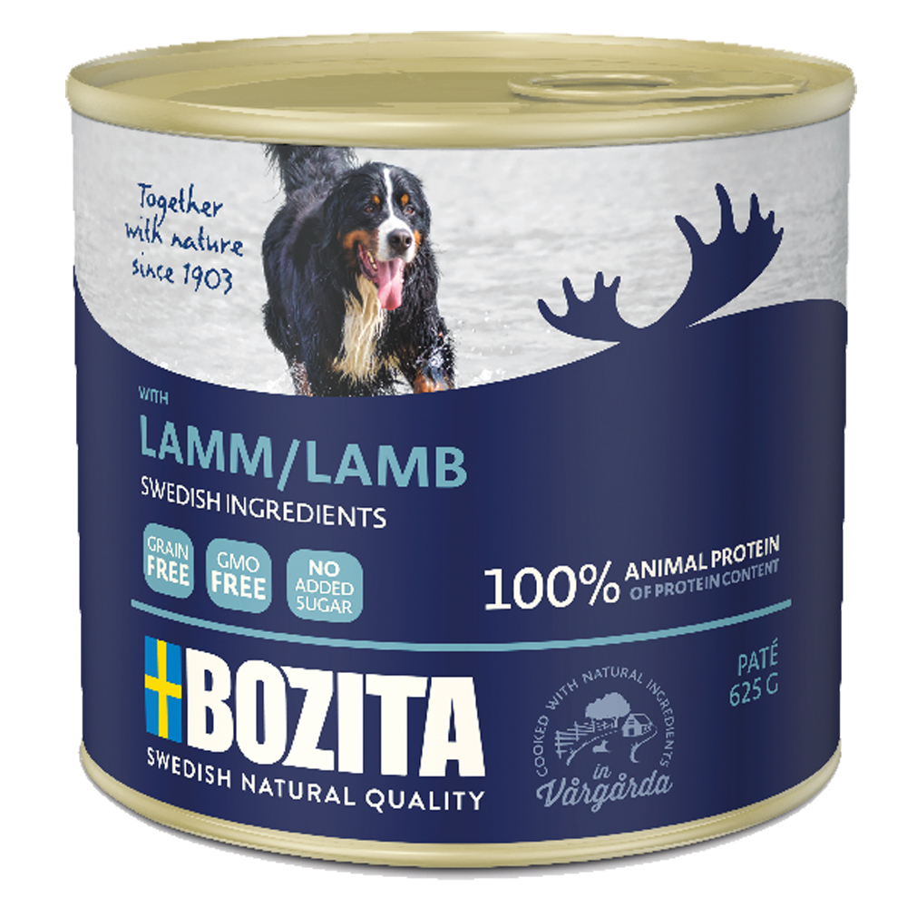foto del prodotto bozita pat 6 x 625 g alimento umido per cani agnello