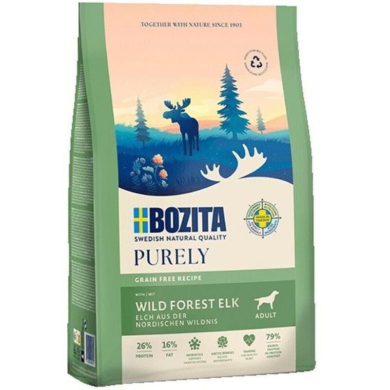 foto del prodotto bozita purely adult grain free alce crocchette per cane 11 kg