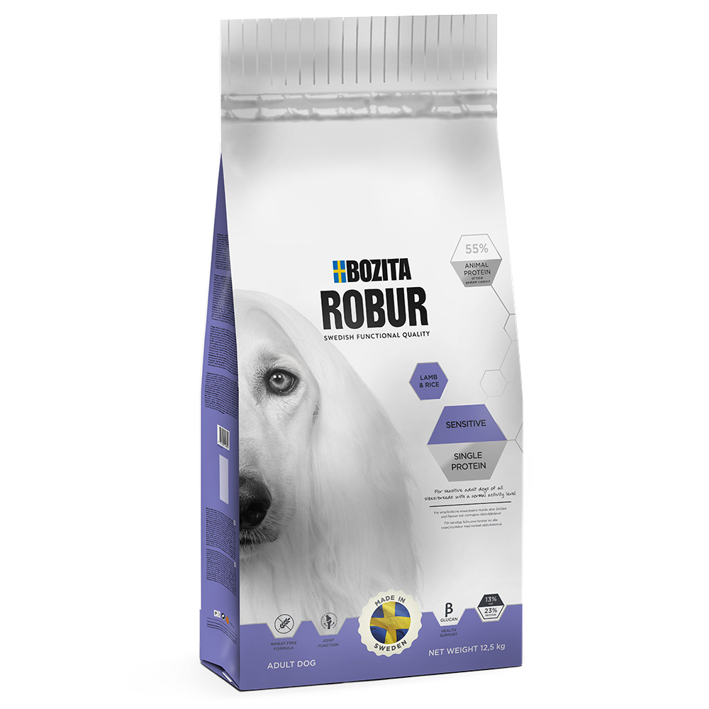 foto del prodotto bozita robur sensitive single protein agnello riso crocchette per cani 12,5 kg