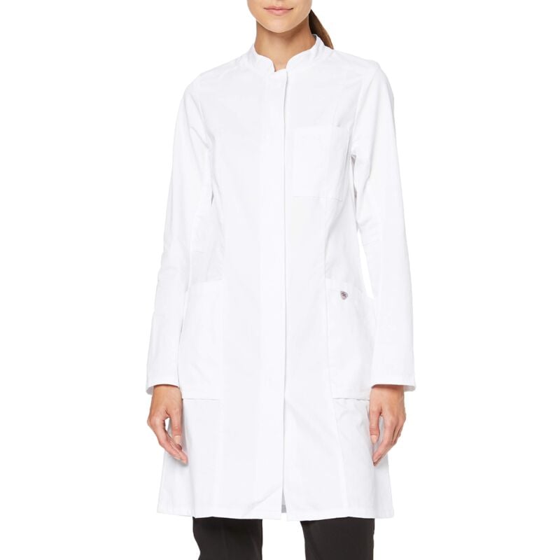 foto del prodotto bp 1752 130 0021 36n camice medico da donna, a maniche lunghe, sistema di sollevamento del braccio, 205,00 g m , in puro cotone, bianco, 36