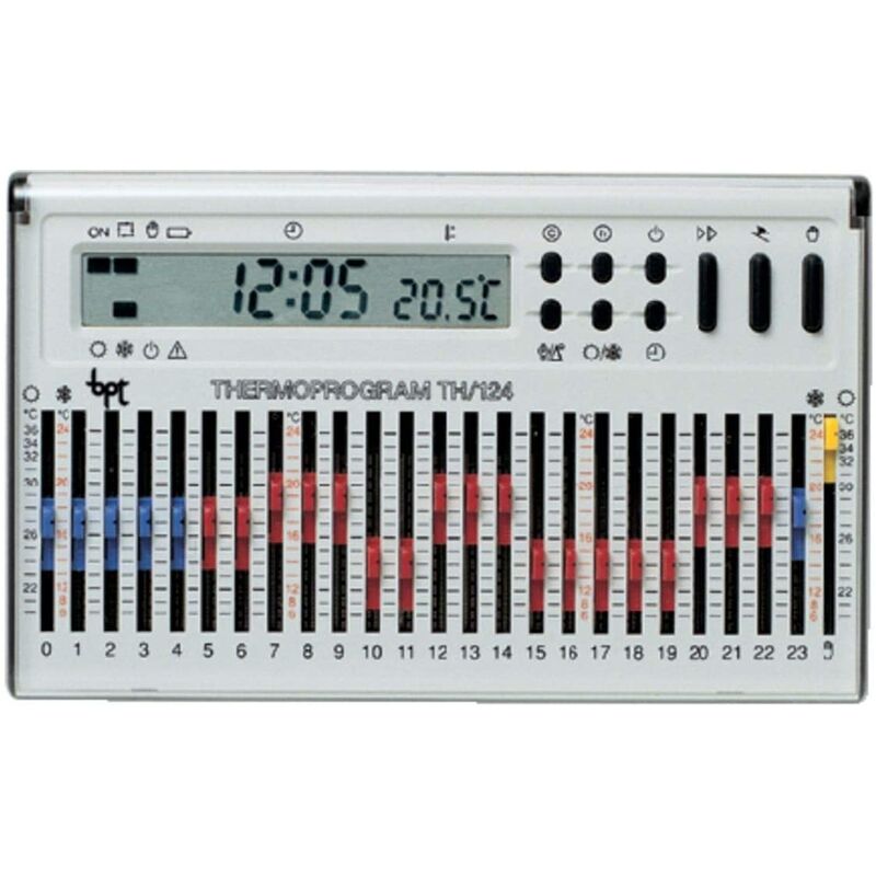 foto del prodotto bpt cronotermostato programmabile elettronico giornaliero da parete bianco th 124.01 bb