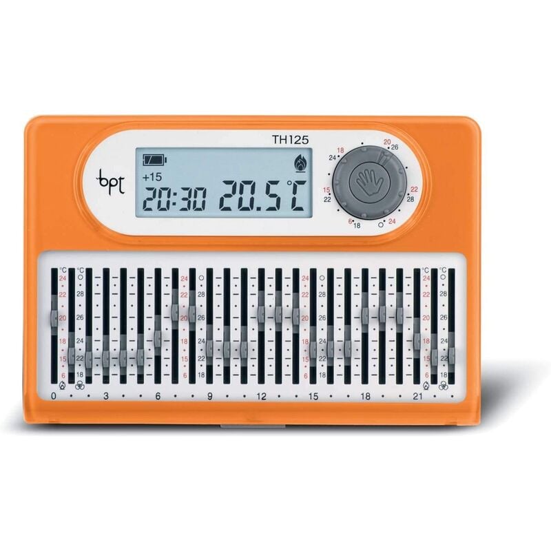 foto del prodotto bpt cronotermostato programmabile elettronico giornaliero da parete con mascherina intercambiabile th 125bb