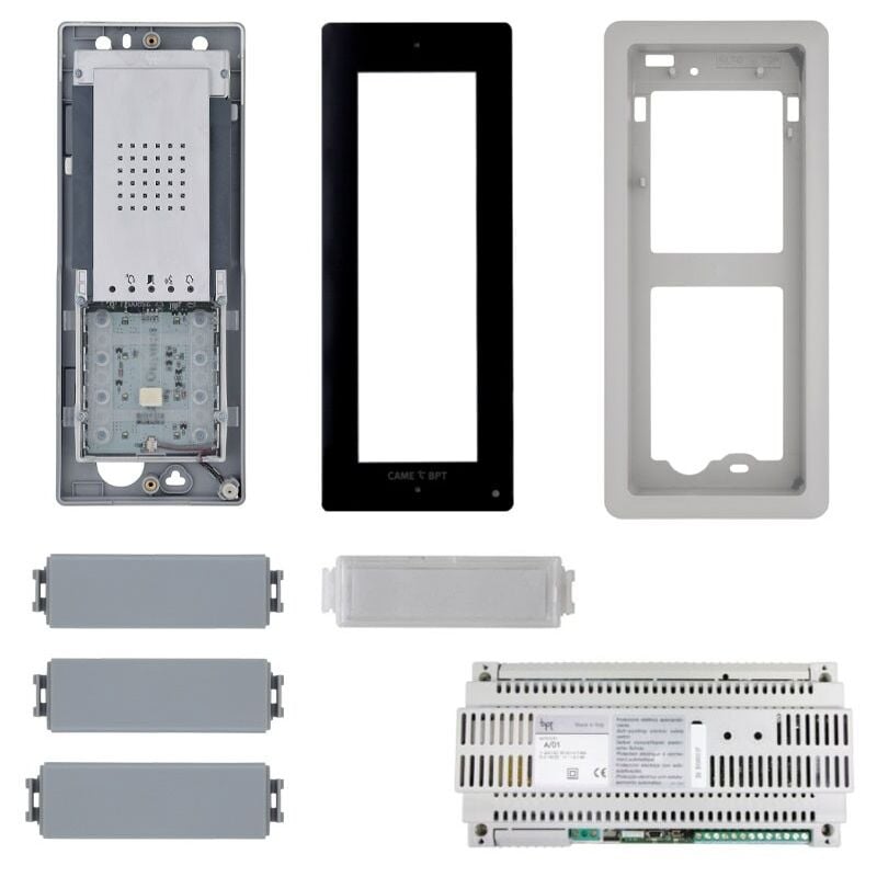 foto del prodotto bpt - kit citofono base impianto con pulsantiera thangram sistema 2 fili