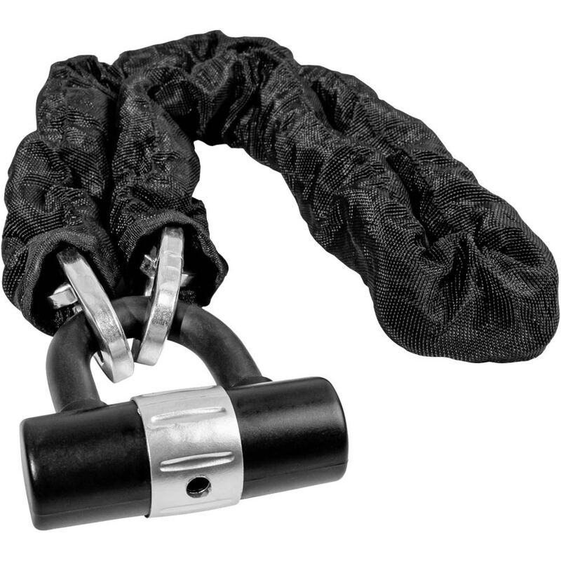 foto del prodotto br der mannesmann - catena con lucchetto nero lucchetto a chiave