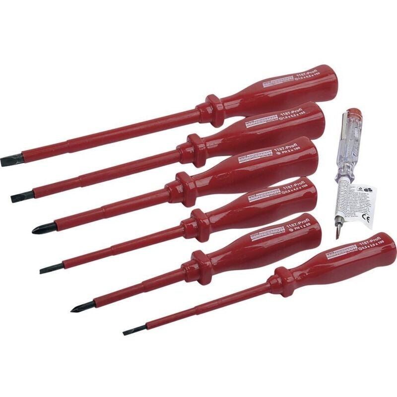 foto del prodotto br der mannesmann kit cacciaviti vde 7 parti taglio, croce phillips