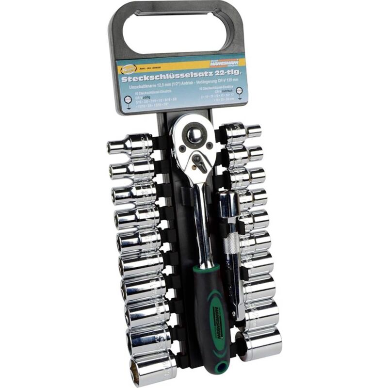 foto del prodotto br der mannesmann kit di chiavi a bussola 1 2 22 parti m29106