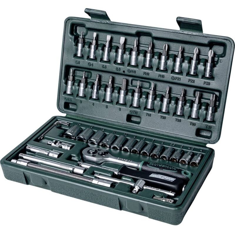 foto del prodotto br der mannesmann kit di chiavi a bussola metrico 1 4 6.3 mm 46 parti m 2040