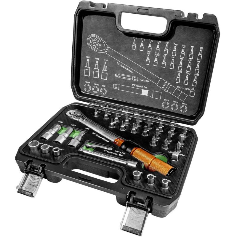 foto del prodotto br der mannesmann m18315 kit chiavi dinamometriche 1 4 6.3 mm 5 25 nm