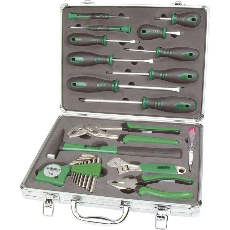 foto del prodotto br der mannesmann m29024 kit utensili tuttofare in valigia 24 parti