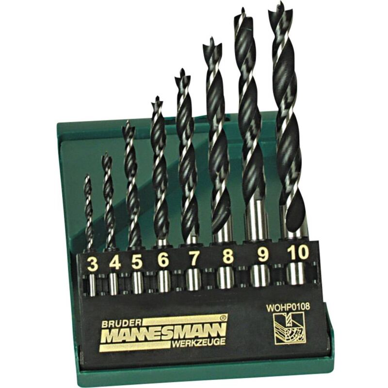 foto del prodotto br der mannesmann m54308 kit punte a spirale da legno 8 parti 1 pz.