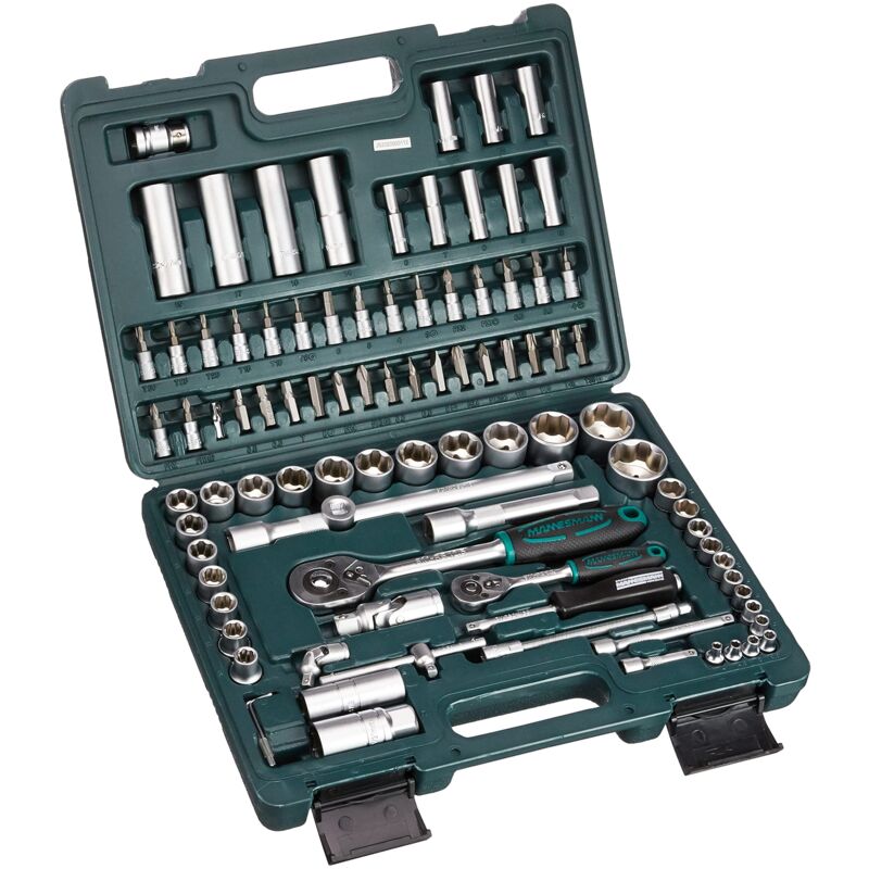 foto del prodotto br der mannesmann - mannesmann - m 2055-sl set chiavi a tubo, 1 4 e 1 2, 94 pz.