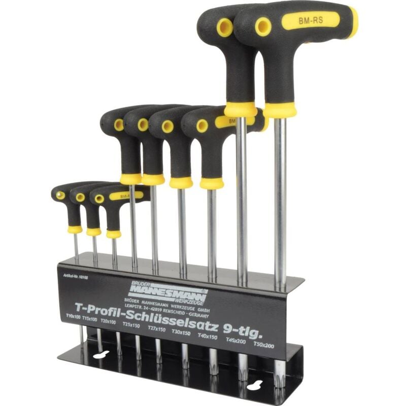 foto del prodotto br der mannesmann mannesmann m18165 set chiavi tx, 9 pz.