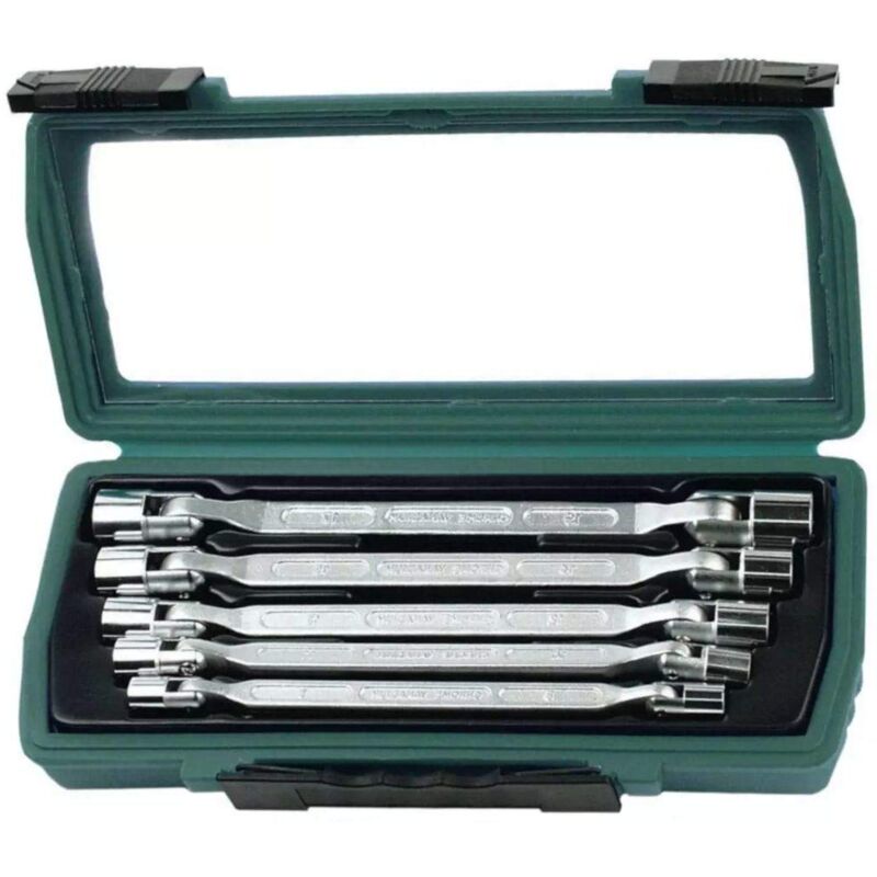 foto del prodotto br der mannesmann - mannesmann - m19821 set chiavi a tuvo a doppio giunto, 5 pz.