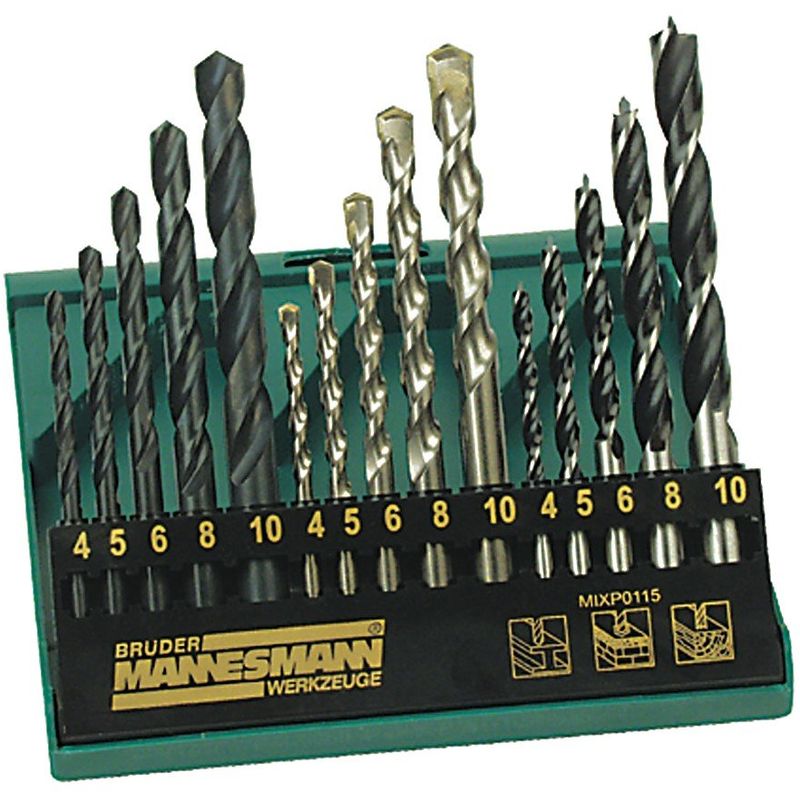 foto del prodotto br der mannesmann mannesmann m54315 juego de 15 brocas para taladro profesional