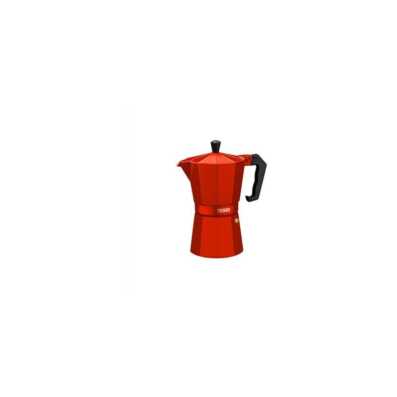 foto del prodotto bra caffettiera in vetroceramica e alluminio rosso fragola, 6t. monix