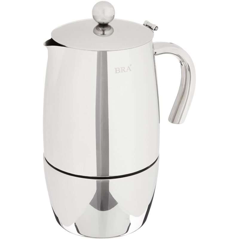 foto del prodotto bra caffettiera magna in acciaio inox 18 10, 10 tazze