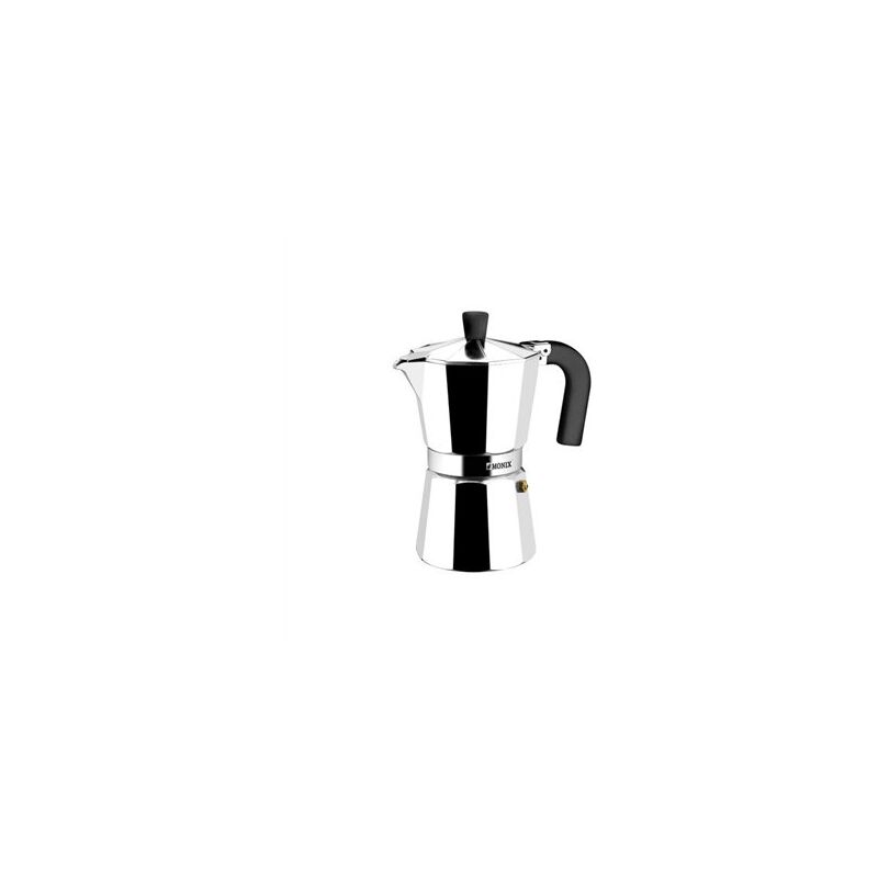 foto del prodotto bra macchina per il caff in alluminio argentato con vetroceramica da 6 litri. monix