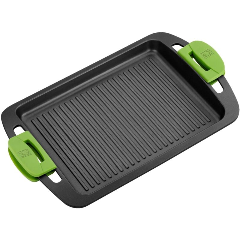 foto del prodotto bra prior bistecchiera con scanalature, 40 cm, in alluminio pressofuso, con rivestimento antiaderente teflon classic