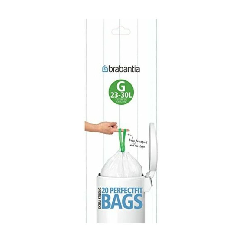 foto del prodotto brabantia a 3 l sacchetti per rifiuti con codice a in rotolo, plastica, bianco