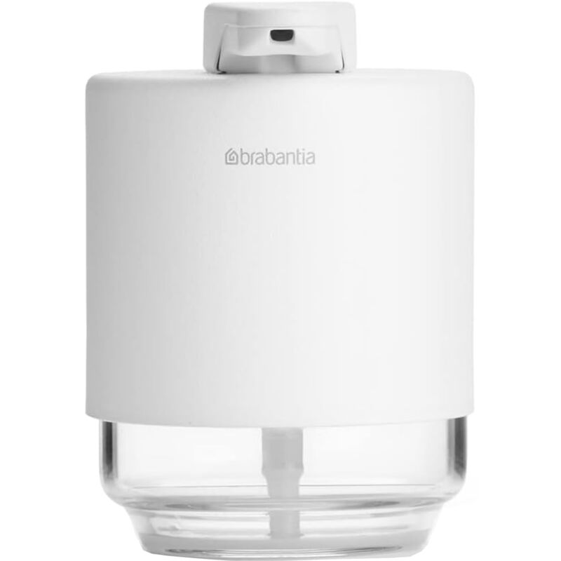 foto del prodotto brabantia mindset portasapone meccanismo a pompa antigoccia facile da ricaricare realizzato in metallo e vetro resistenti alla corrosione