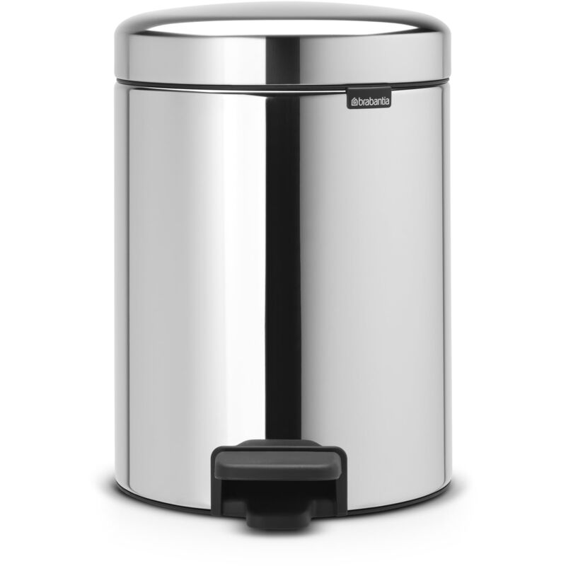foto del prodotto brabantia pattumiera con pedale, argento inox lucido , 5 litri