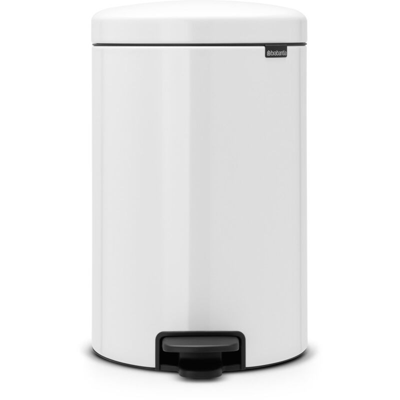 foto del prodotto brabantia pedal bin newicon pattumiera a pedale, secchio interno in plastica, bianco, 20 lt