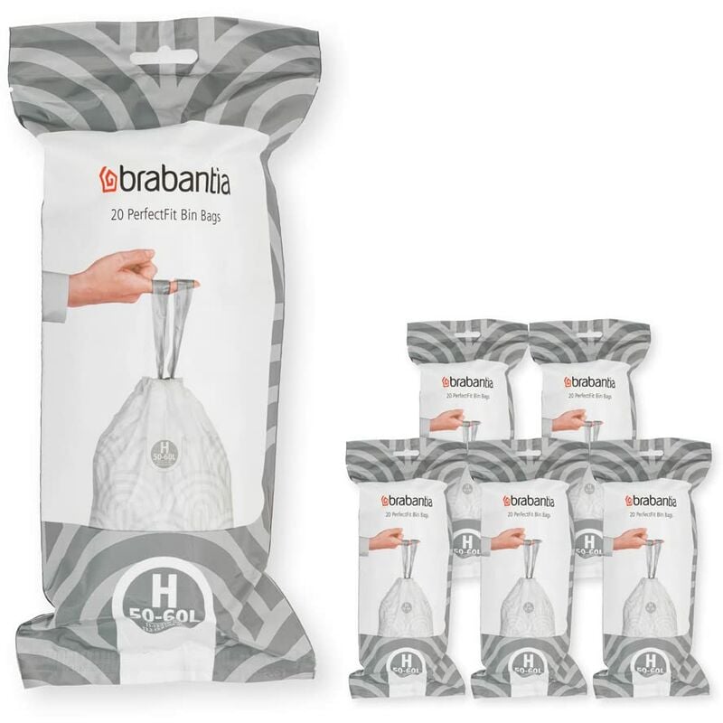 foto del prodotto brabantia perfectfit bags, code h, 50 60l,120 bags