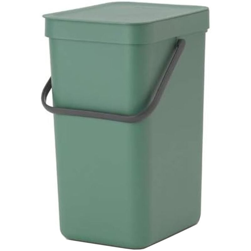 foto del prodotto brabantia sort go poubelle recyclage cuisine fir green 12l avec couvercle et poign e support mural inclus gratuite sacs poubelle perfectfit