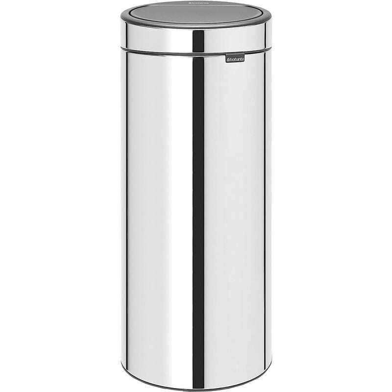 foto del prodotto brabantia touch bin new pattumiera, metallo, inox lucido, 30 litri