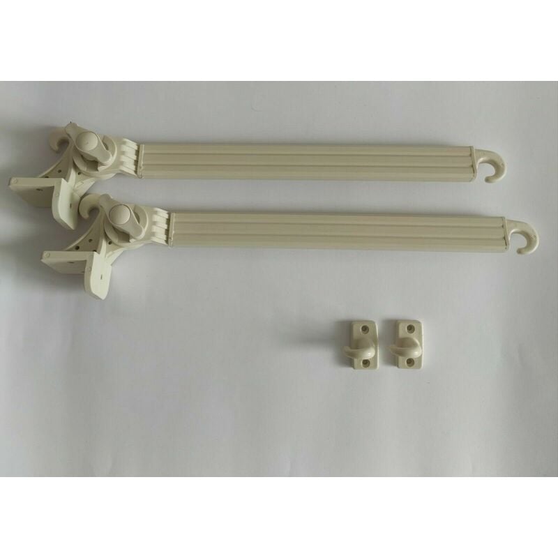 foto del prodotto braccetti per tende da sole in alluminio 50 cm coppia kit con ganci vari colori