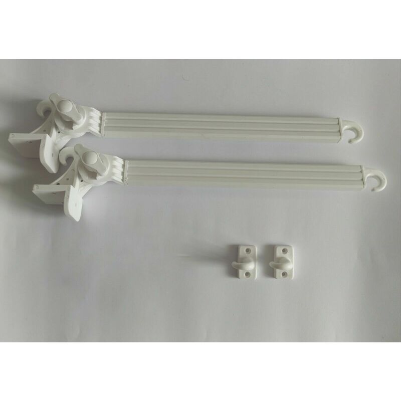 foto del prodotto braccetti per tende da sole in alluminio 70 cm coppia kit con ganci vari colori