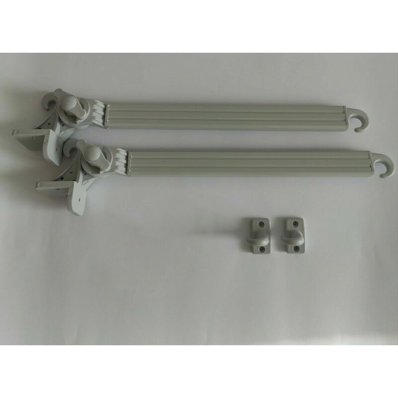 foto del prodotto braccetti per tende da sole in alluminio 70 cm coppia kit con ganci vari colori