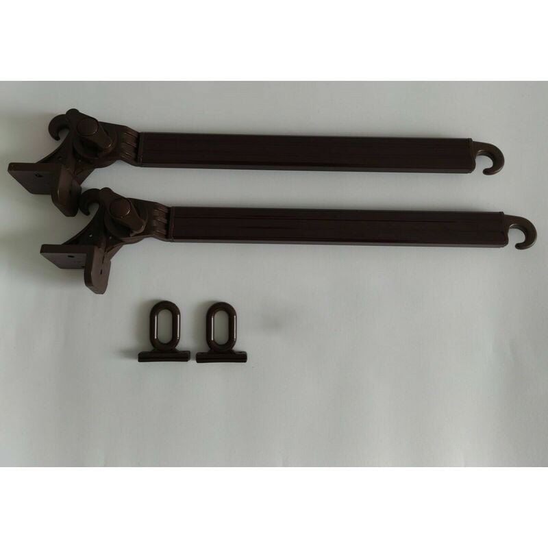 foto del prodotto braccetti per tende da sole in alluminio 70 cm coppia kit con occhioli vari colori