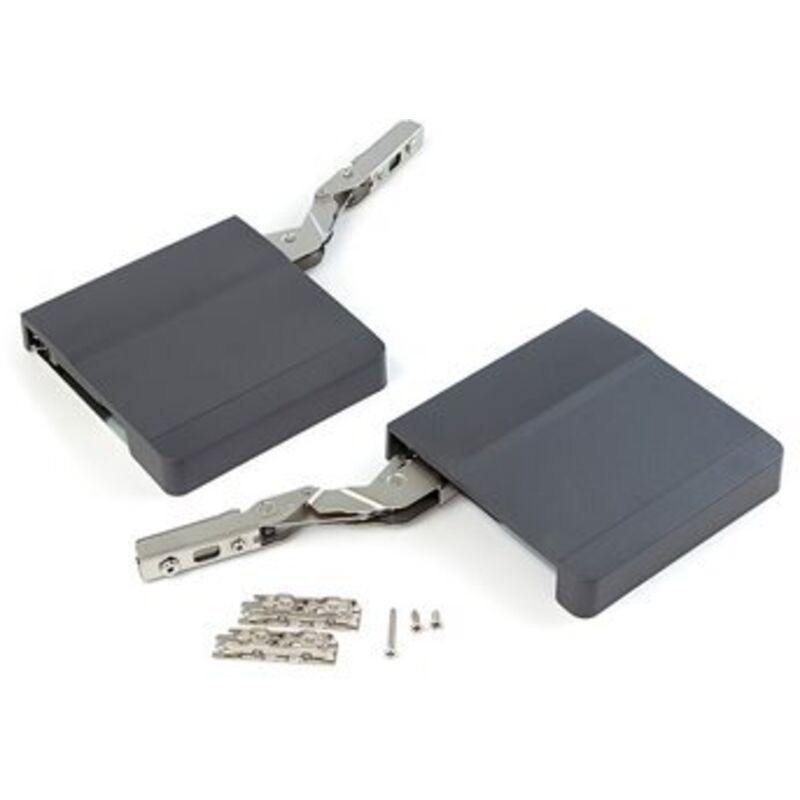 foto del prodotto braccetto per ante a ribalta verso alto grigio forza low