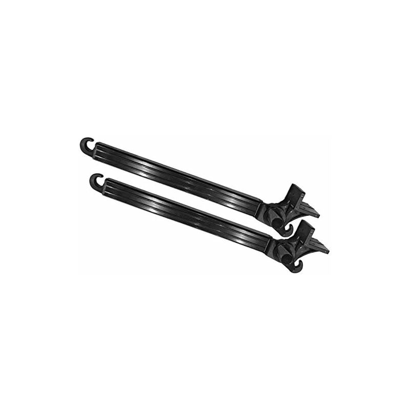 foto del prodotto bracci per tenda da sole a caduta 1 coppia con supporti in acciaio ricoperti in pvc regolabile a 180 misura 70 cm colore nero tendaggimania