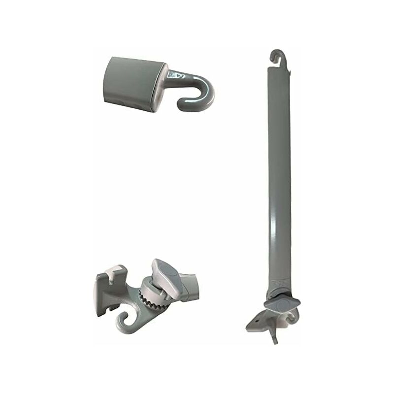 foto del prodotto bracci per tenda da sole a caduta 1 coppia in alluminio misura 50 cm colore grigio tendaggimania