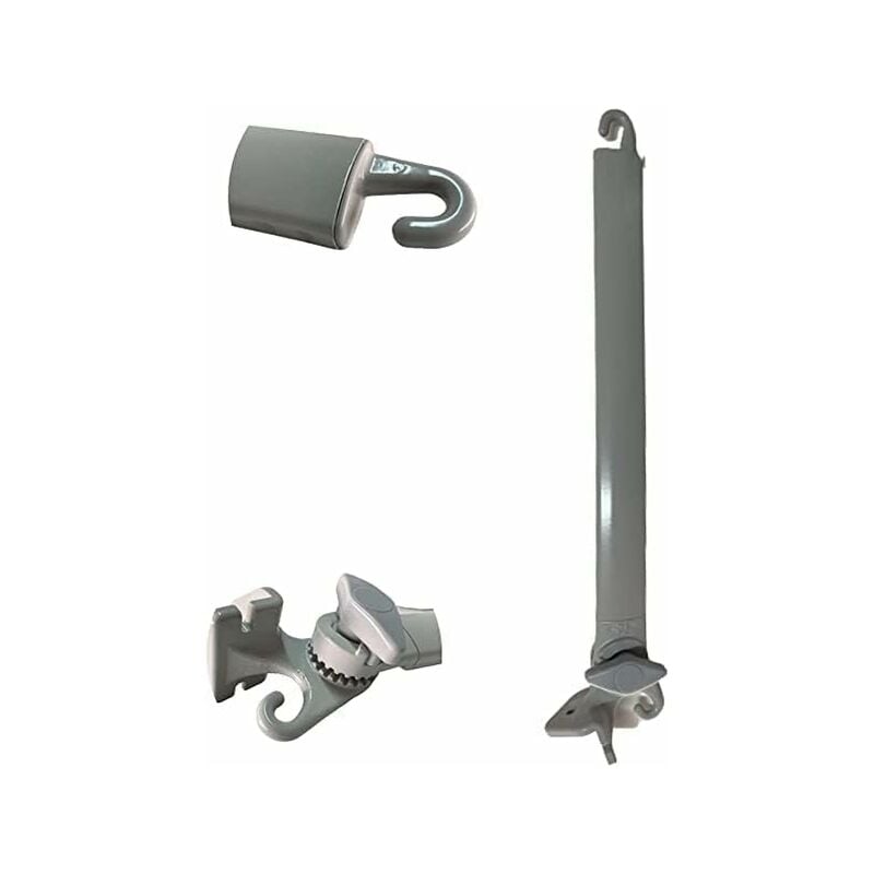 foto del prodotto bracci per tenda da sole a caduta 1 coppia in alluminio misura 70 cm colore grigio tendaggimania