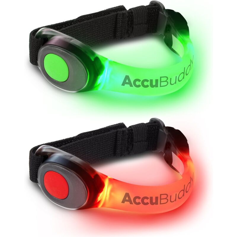 foto del prodotto braccialetto led accubuddy luce da jogging super luminosa e illuminazione di sicurezza per tutti gli sport all aria aperta