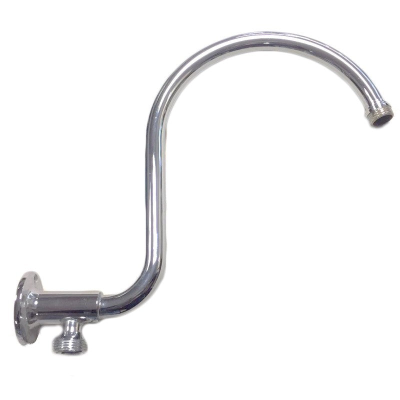 foto del prodotto braccio doccia canna alta, con doppio attacco da 1/2, in ottone